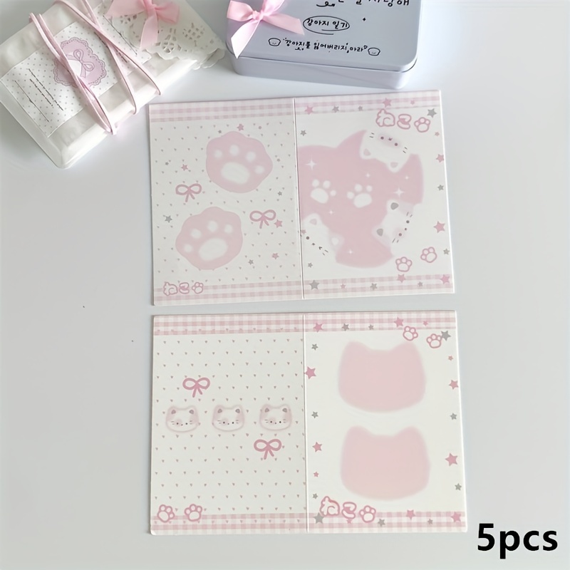 TEMU 5pcs Original Card Folded Card Packaging Material Card Set, Shipping Message Cards, Star- Accessories, Gift Shipping Cards, Packaging Cards