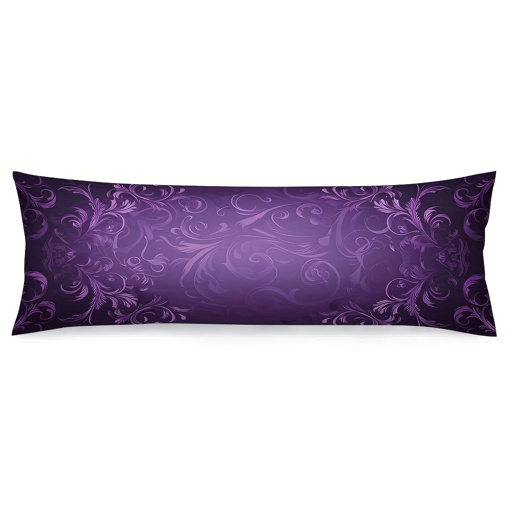 TEMU 1pc 20x54 Inch Body Pillow Cover - Contemporary Boho Retro Floral Medallion Tribal Design, Double-sided Cloud Pattern, Soft Zippered Decorative
