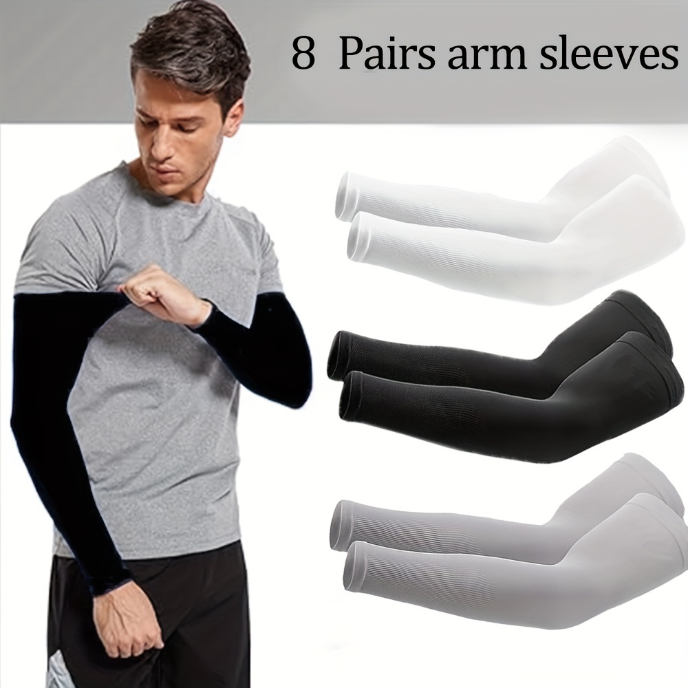 

8pairs Unisex Sun Protection Arm Sleeves Breathable Cooling Arm Covers Perfect For Outdoor Activities Riding Cycling Running Hiking Mountaineering Fishing