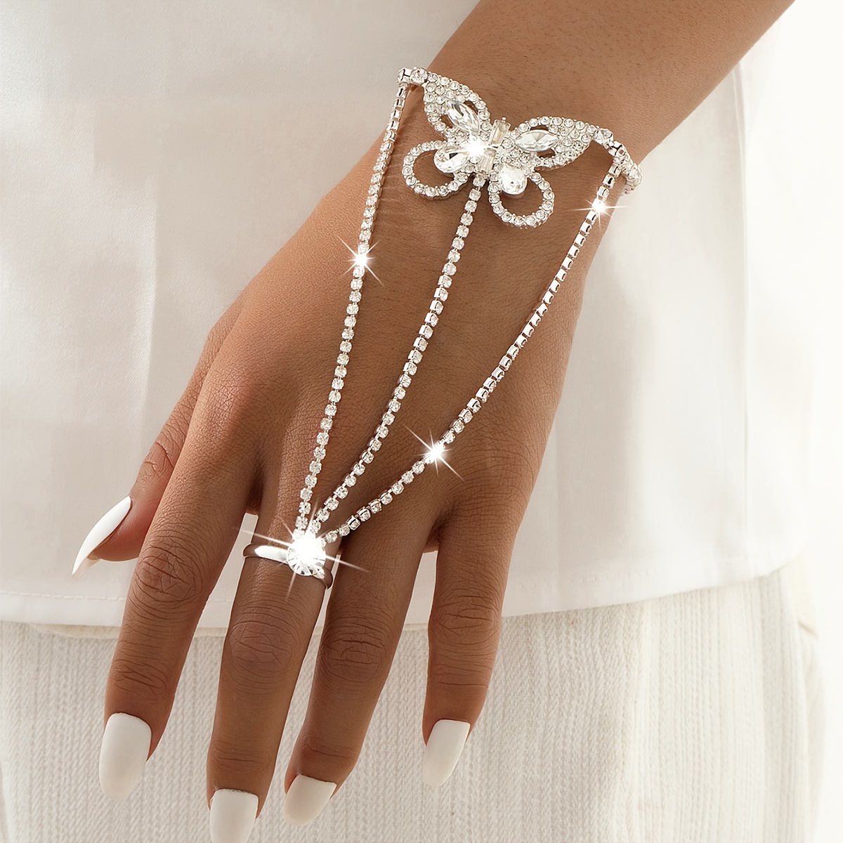 Image of 1pc Light Luxury Premium Ultra-shimmering Bracelet Ring -one Fashion Accessory Suitable For Women' Wear