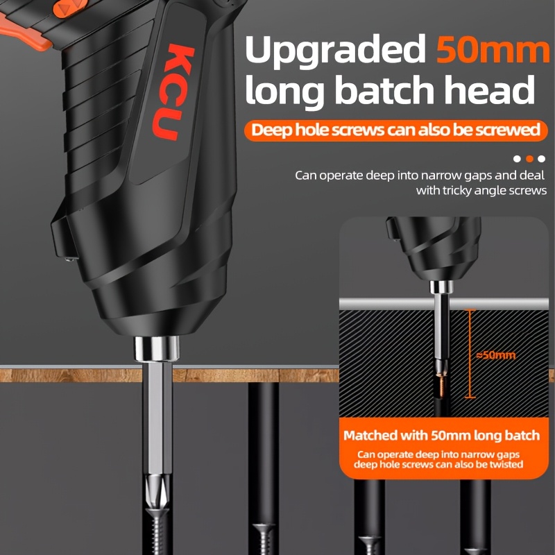 47件套，3.7v 90°旋转电动螺丝刀，无线迷你钻头，usb充电，多功能批头，前置led灯，适用于家居维修、电脑及家具安装 商品详情 7