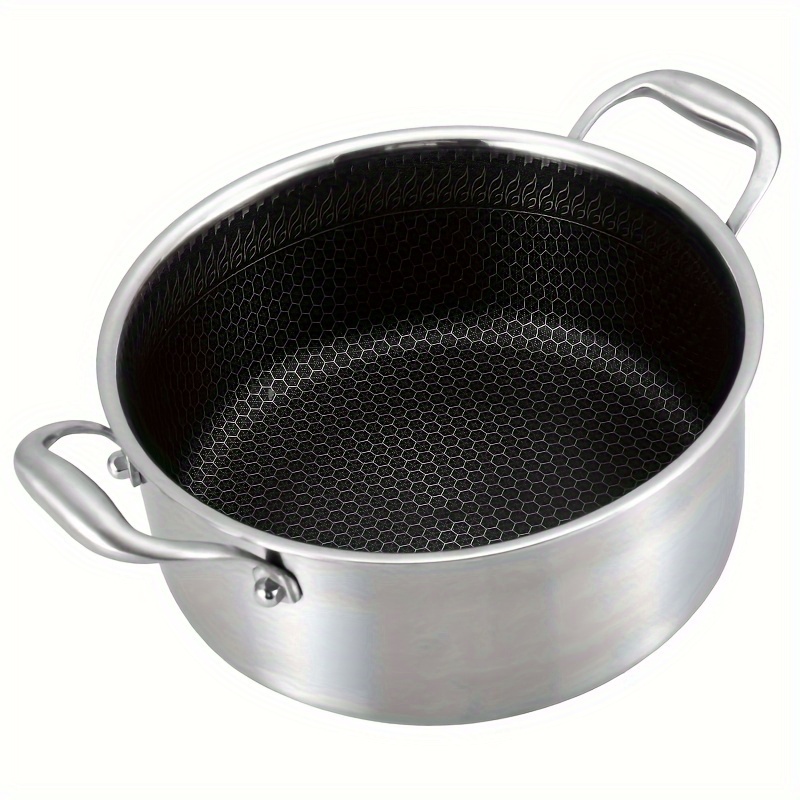 versatile non stick soup pot with lid induction compatible     cooking fits all stoves details 2