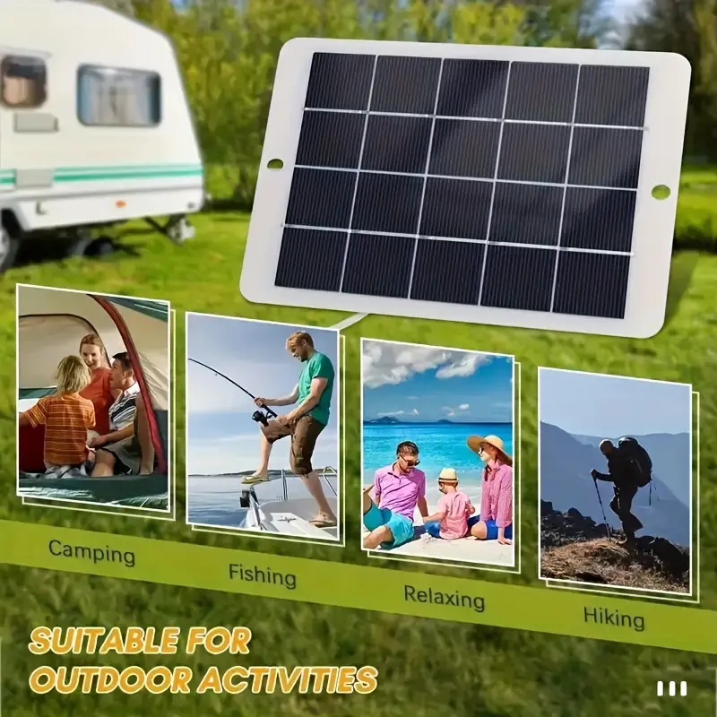 12w 3w pc 5v outdoor solar panel usb charger is suitable for outdoor travel and camping mobile phone charging bank flashlight fas Product details 2