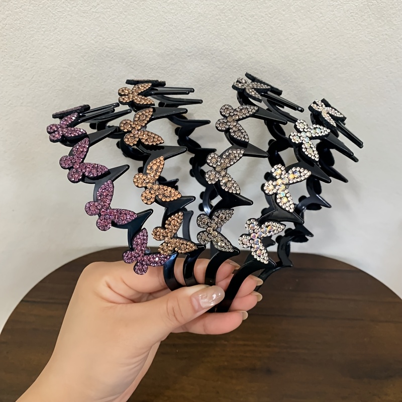 TEMU 4/3/2pcs Random Color Women's Hairbands, Featuring A High-end Design With Decorations, Are For Women