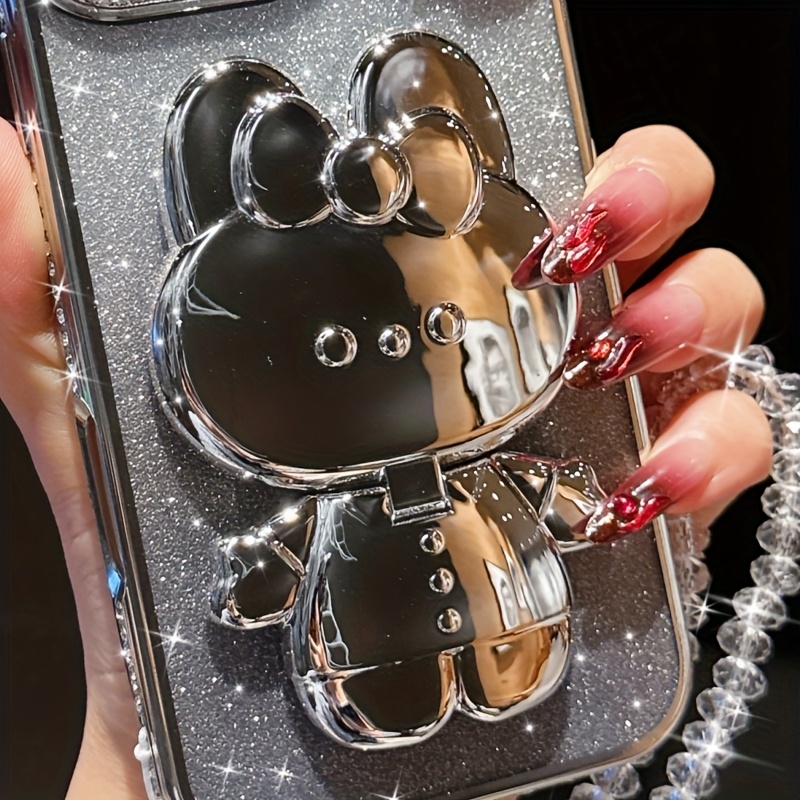 TEMU Rabbit-themed Adhesive Phone Stand Is Compatible With For Iphone, , Xiaomi, And Many Other Smartphones. It Features A Rabbit Design And A