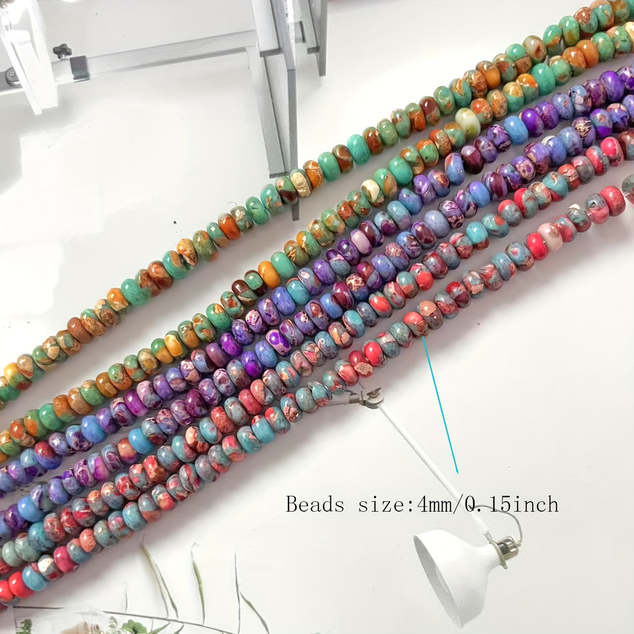 18Cm Imperial Stone Abacus Beads String for Handmade Jewellery