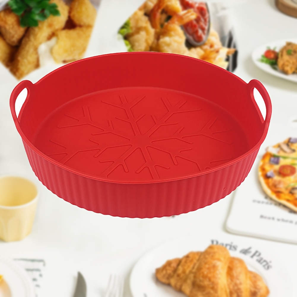 silicone air fryer liners round 9 inch reusable thick pot liners 3pcs circle airfryer liner accessories compatible with     dash   instant and more by   details 0