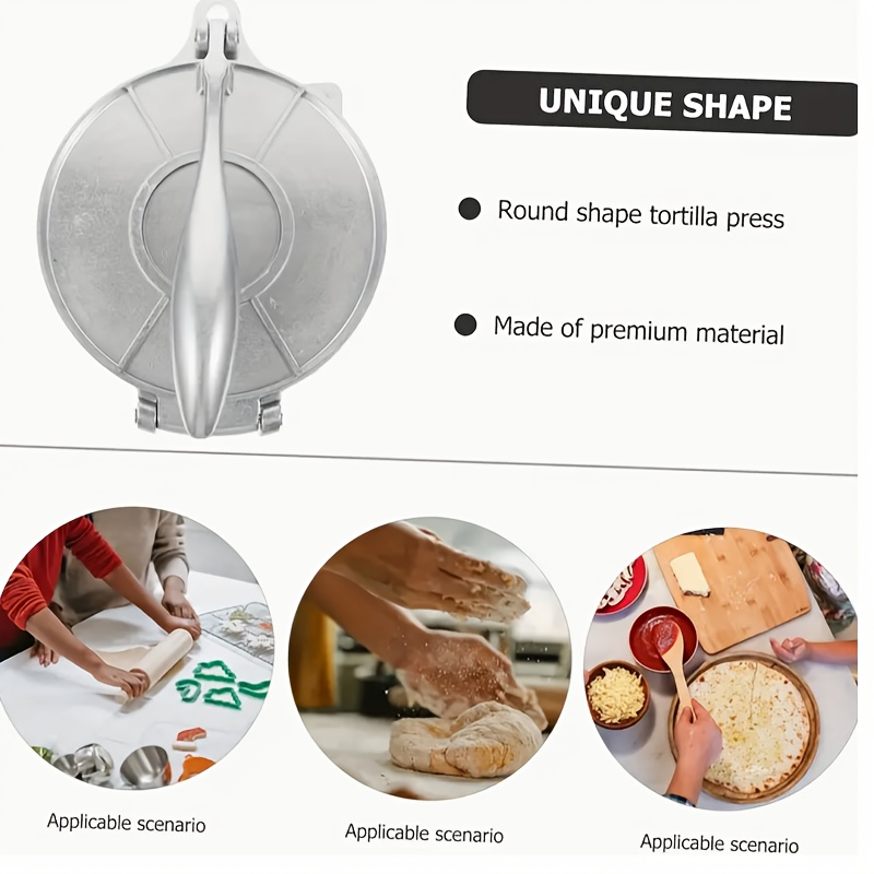A dough press Metal mold Steel flour tortilla press Dumpling dough tortilla flour bread mold Sandwich taco press tortilla crusher Mince meat