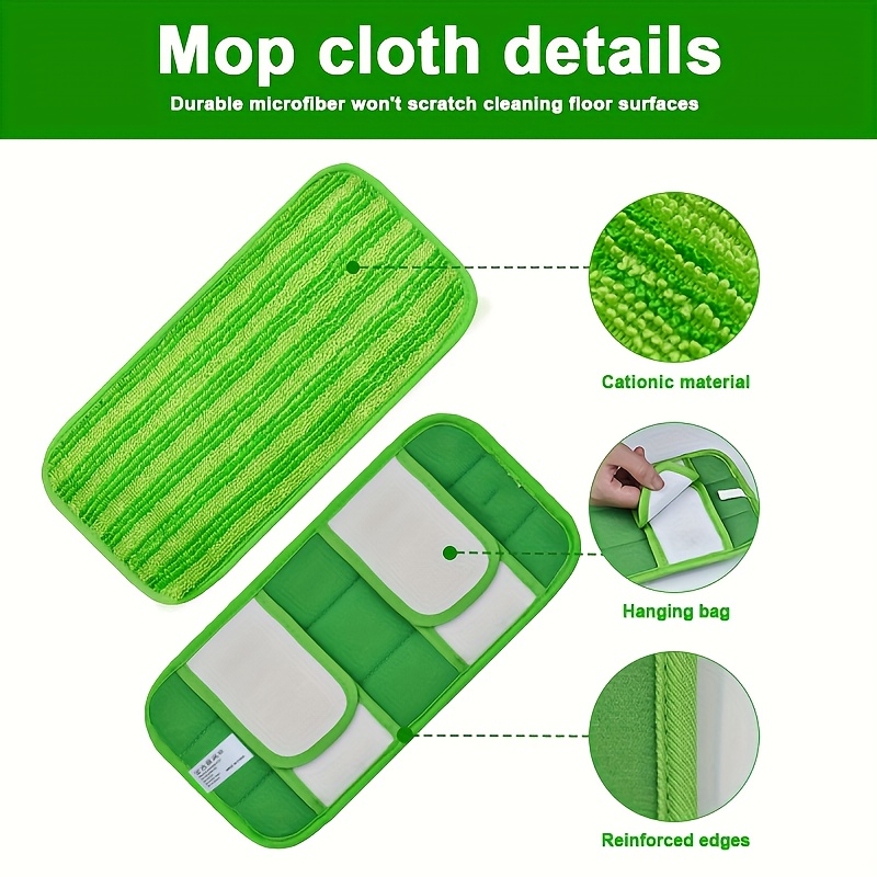 4   assembly microfiber mop pad compatible with   sweeper deep cleaning reusable dust removal refill pad   home cleaning details 5