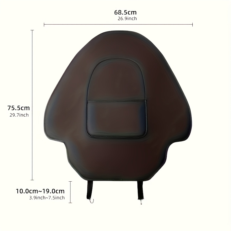TEMU Suitable For Car Interior Decoration Items, For /for 3 Seat Pad, Faux Leather Seat Back Protector, Fully Enclosed Seat Back Storage Bag