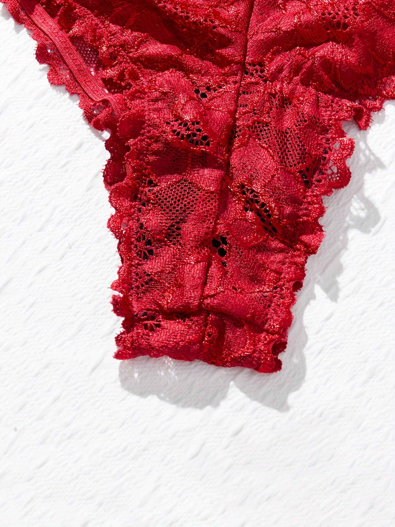   womens sleepwear set solid color with contrast lace details lingerie collection Product details 2