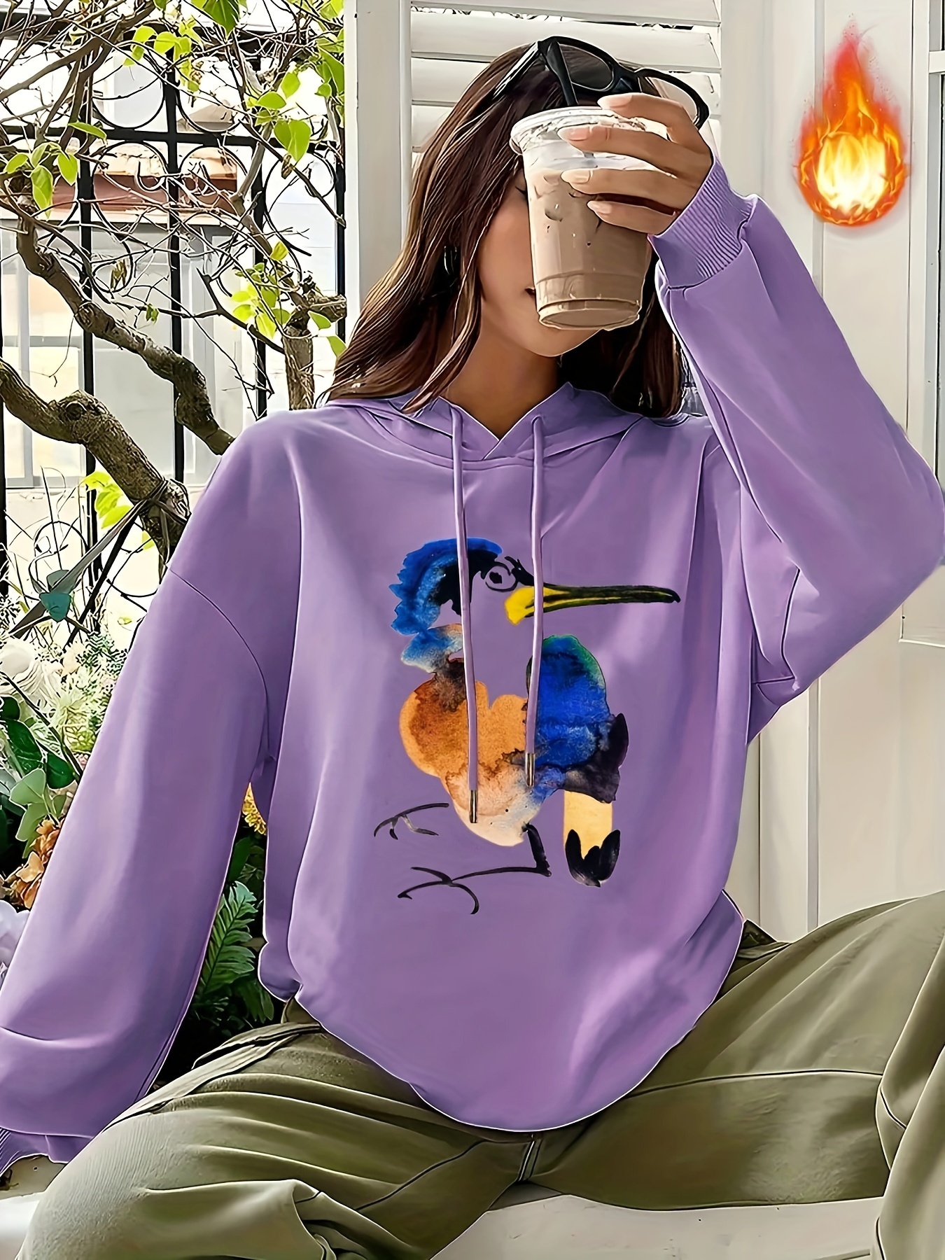 Graphic Print Drawstring Hoodie Casual Long Sleeve Hoodies Temu Canada 0960