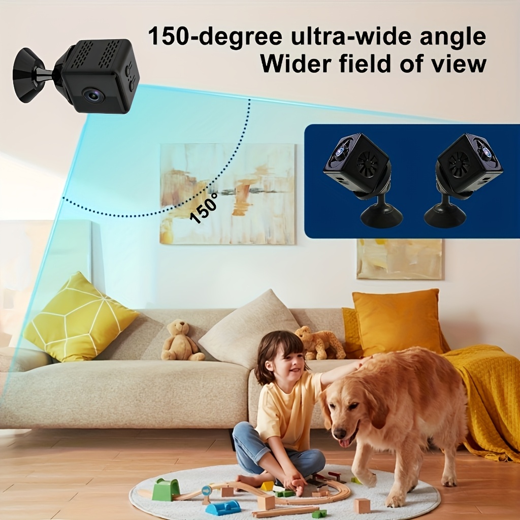 2k mini wireless security camera with 2 4g wifi and   continuous video recording magnetic mount   camera indoor surveillance for   monitoring usb battery powered   sd card cloud storage Product details 6