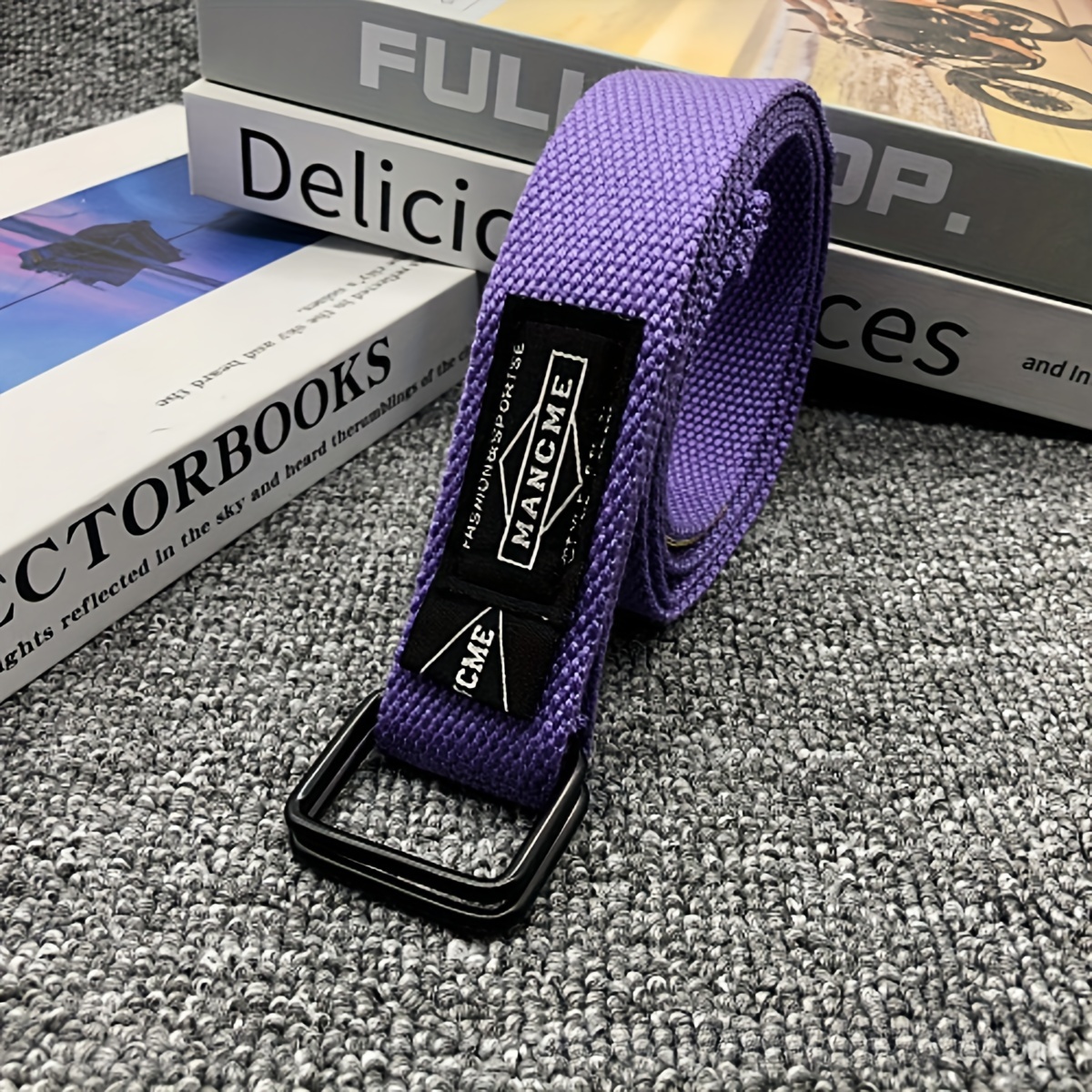 Canvas Braided Belt Double Ring Buckle Canvas Belt