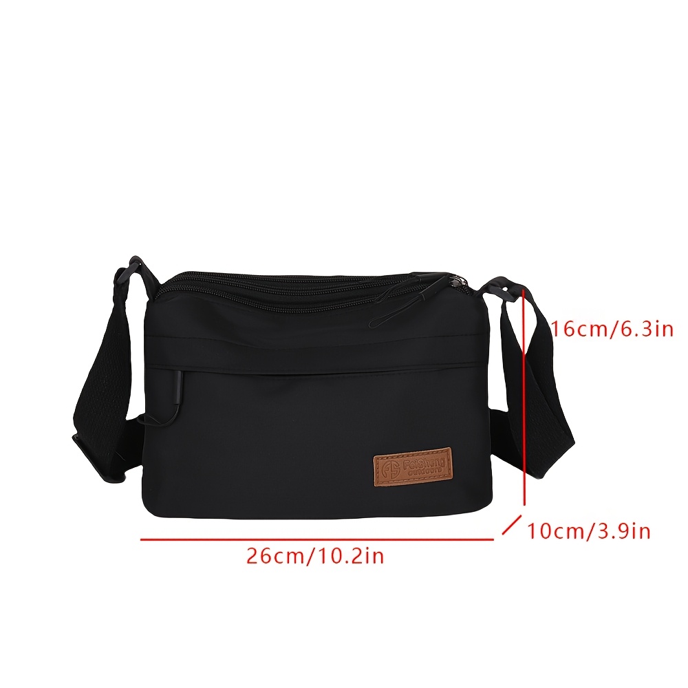 Minimalist Daily Commute Crossbody Purse With Multi Zipper Pockets_voghion.com