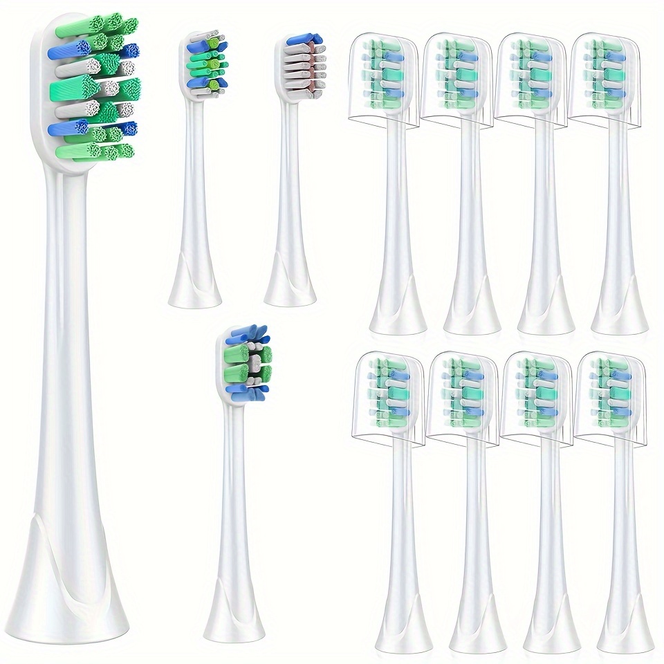 

Têtes de brosse à dents à poils souples compatibles avec Phillips - Têtes de rechange à clipser avec capuchons de protection, ensemble de 4/8 têtes de brosse à dents électriques