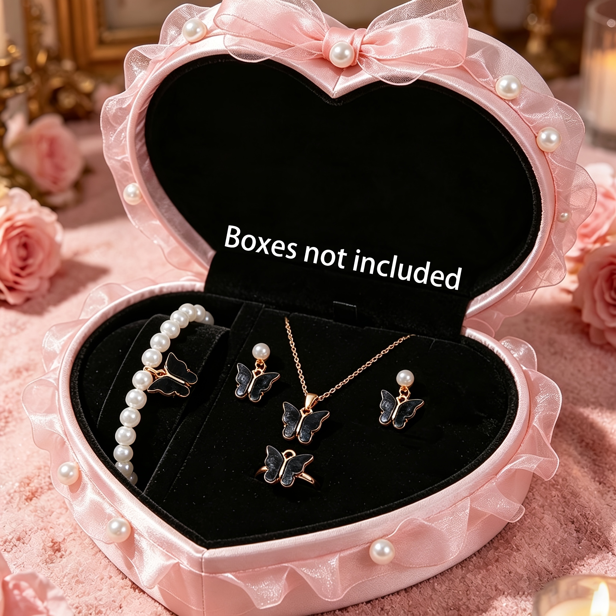 5pcs Women's Fashion Elegant Butterfly Jewelry Set