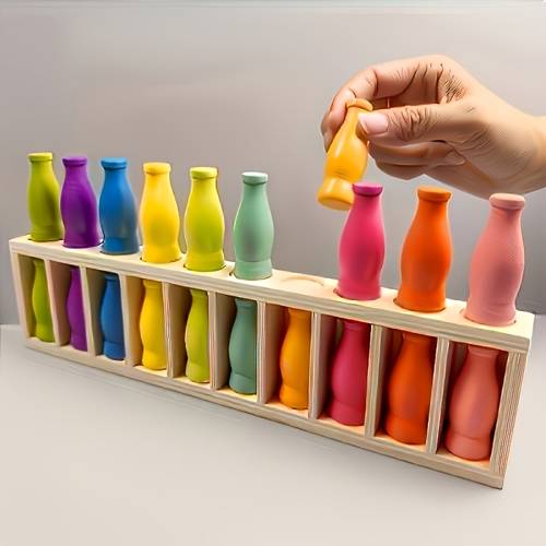 larawan ng item 21 makukulay na bote memory challenge board game, isang matching game na nagpapalakas ng pag-iisip at memorya, isang nakapagpapaliwanag na ehersisyo para sa pag-iisip at memorya. angkop para sa mga piyesta ng , mga paligsahan sa memorya, at isang magandang regalo sa piyesta opisyal para sa