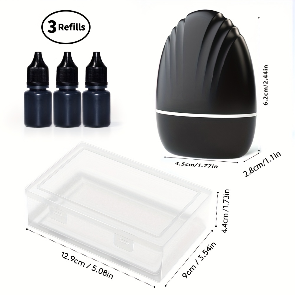 Upgraded Wide Privacy Roller Seal To Easily Cover Delivery Slips And Protect . Optional + 3/6 Bottles Of Ink Set (ink With Bottle Cap For Repeated Use) Storage Box