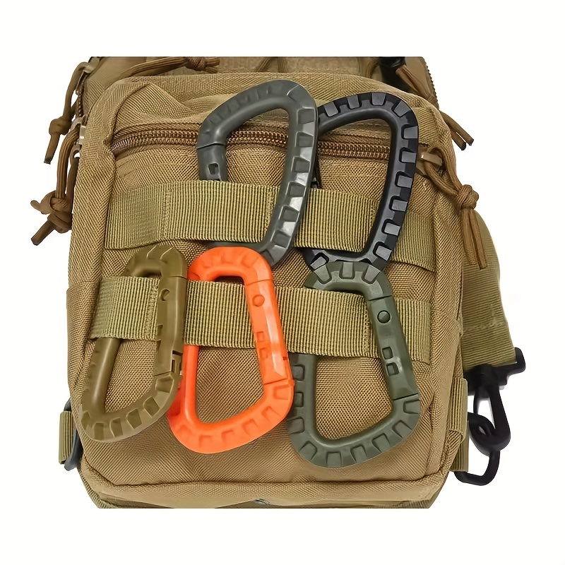 5 szt. Taktyczne 8.89cm Plastikowe Zewnętrzne Klamry Molle Clip ITW Brelok D-Shape Twarda Sprężyna Zapinana Haczyk Zębaty Outdoor Camping Hiking EDC Narzędzia