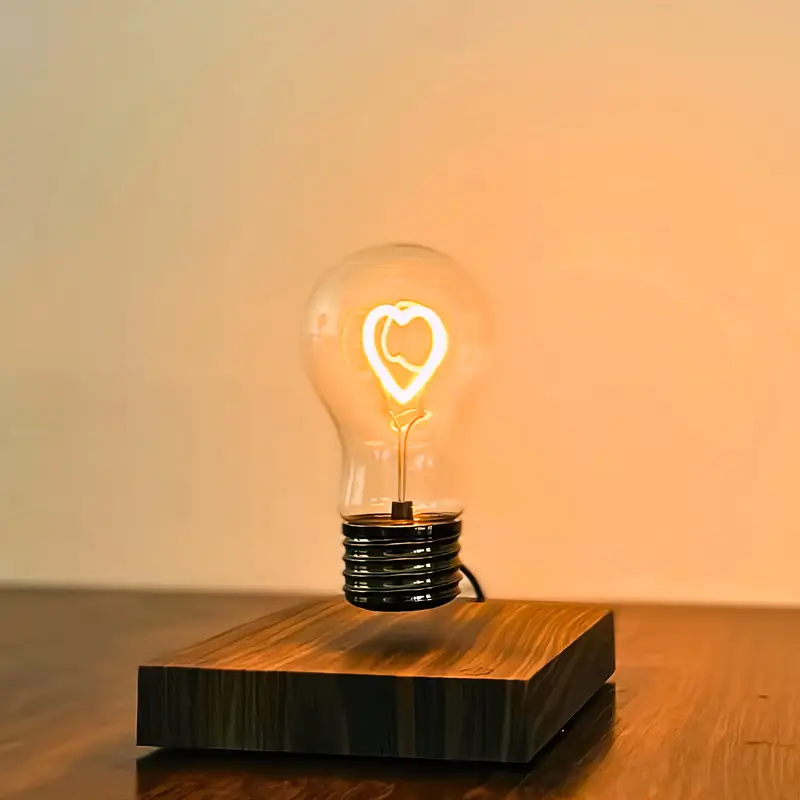1pc Lampe à ampoule LED en - Design de suspension magnétique accrocheur - Lampe de table à magnétique flottante pour la décoration moderne de et du bureau, cadeau idéal détails 9