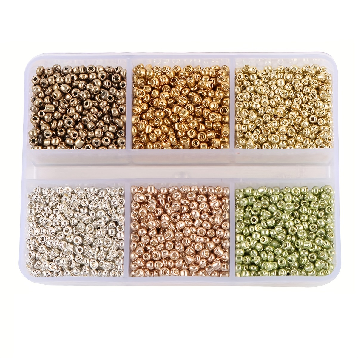 700+pcs 3mm Assorted Colors Glass Seed Beads - Round Tube Bead Kit For Making & Crafts