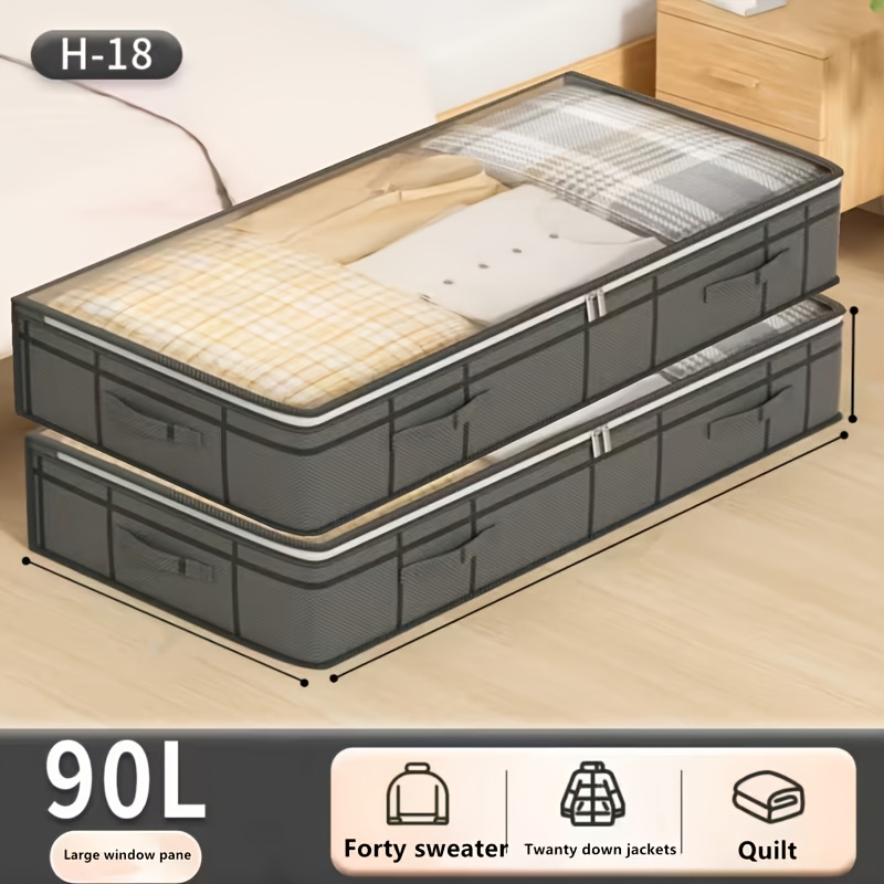 E-shop 2er-Pack strapazierfähige Fenster-Aufbewahrungs- Umzugstaschen – Multifunktionale Aufbewahrungs- Umzugsorganizer- für unter dem Bett, langlebig,