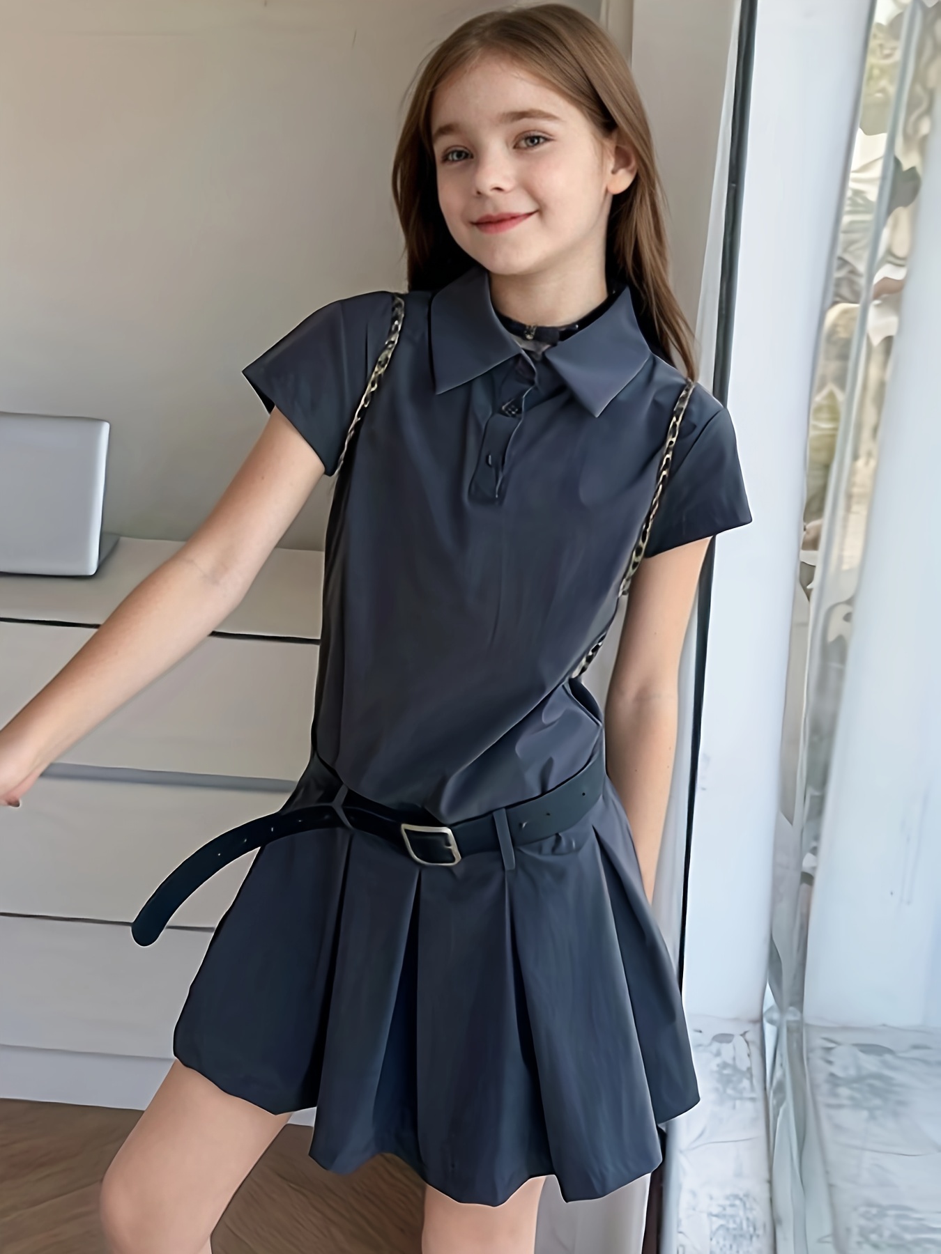 Navy Blue School Uniform Skirt USD |Navy Blue JK Dress Japanese