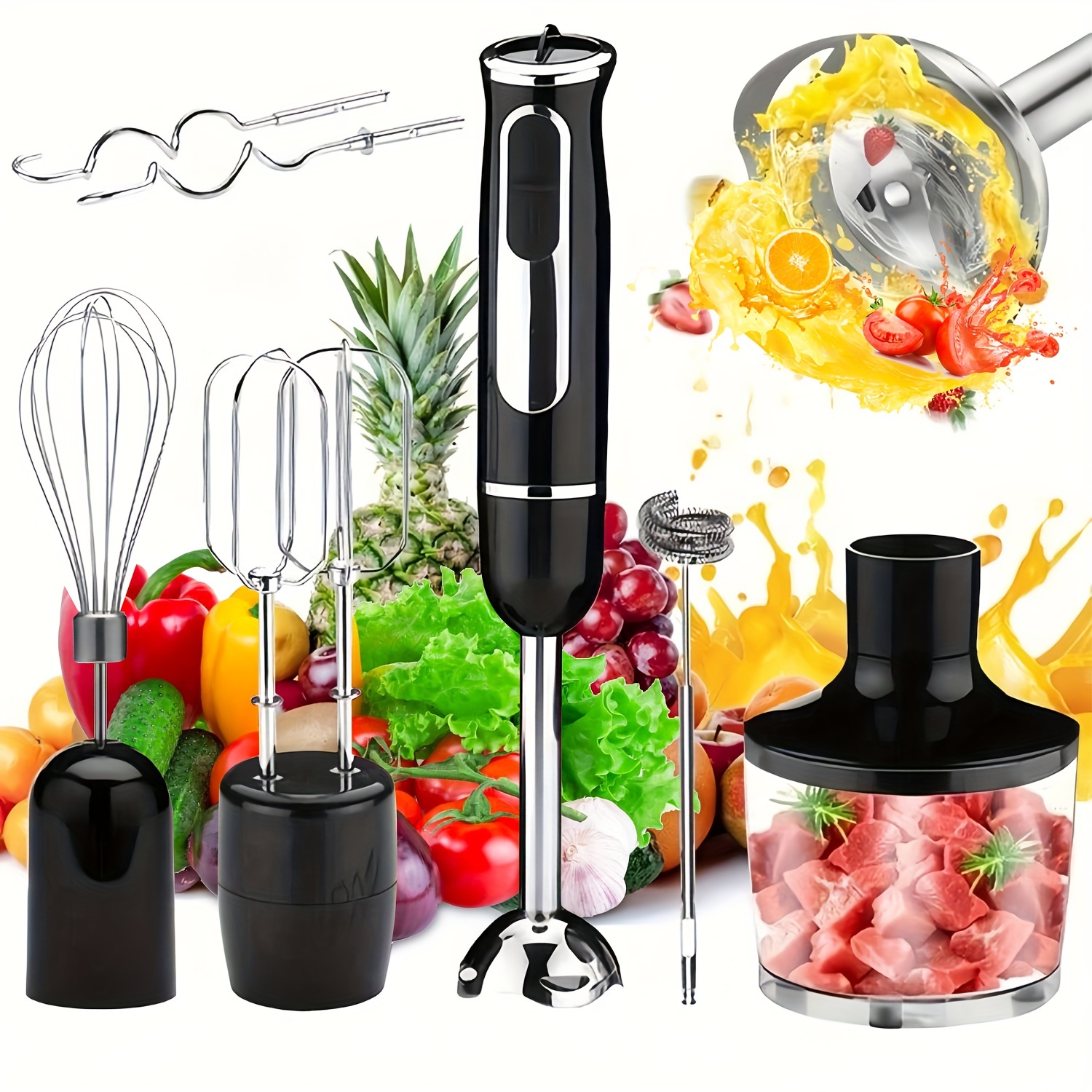 

1set 9- , 500w - , Detachable , 304 Steel , Frother Attachments, For , Puree