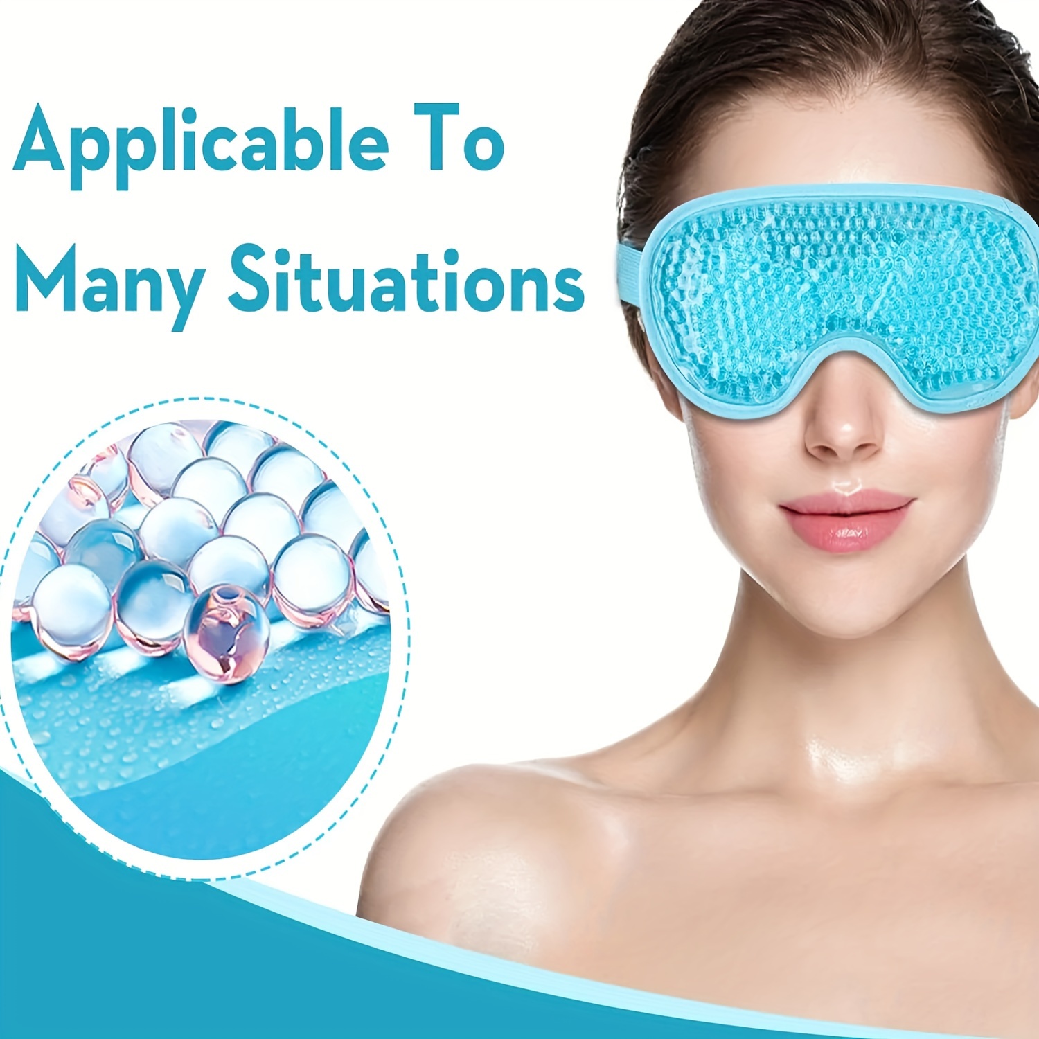 Reusable Cooling Gel Eye Mask for Puffy Eyes and Stress Relief