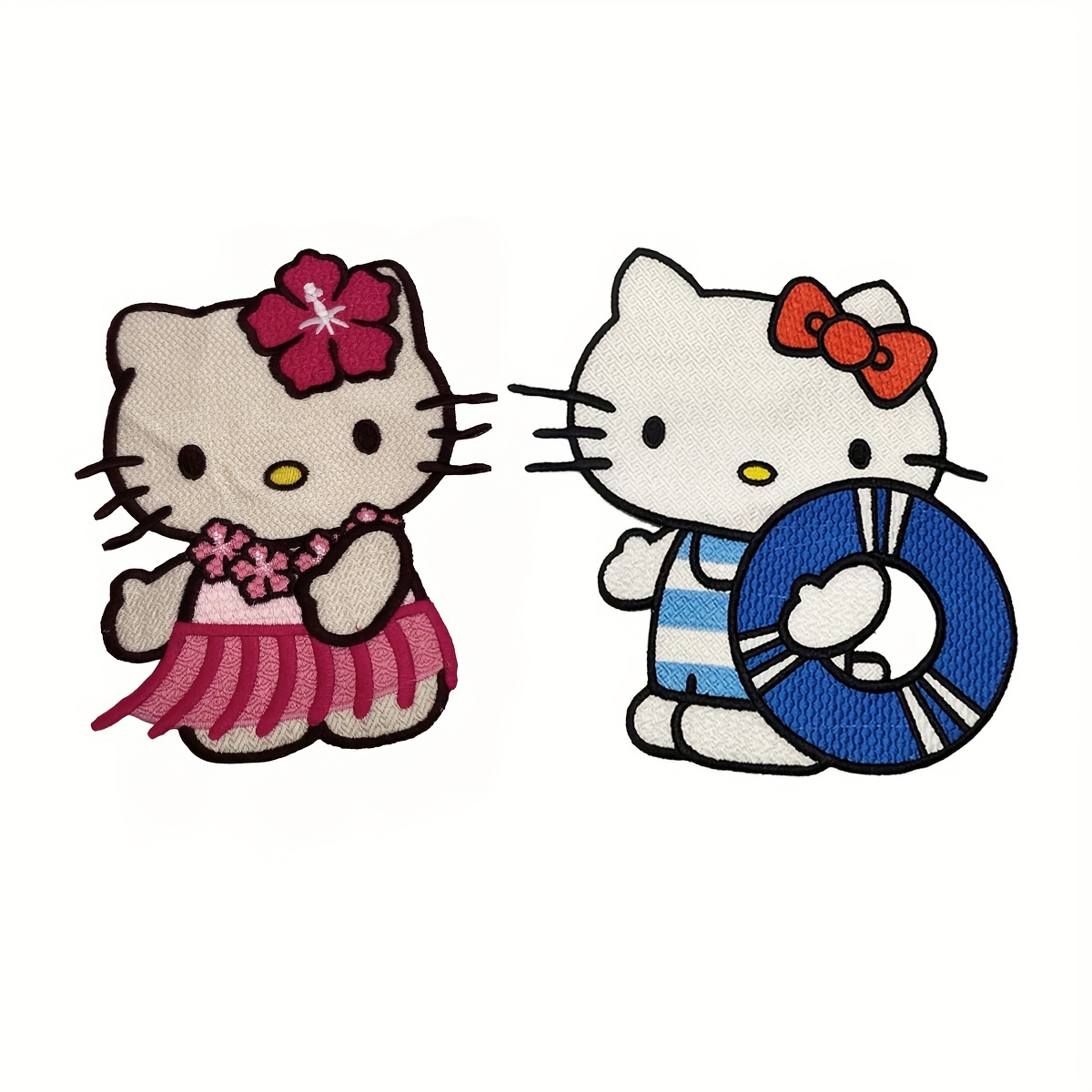 Parche bordado de Hello Kitty para niñas, pegatinas de dibujos animados  Sanrio, ropa, bolso, apliques de moda