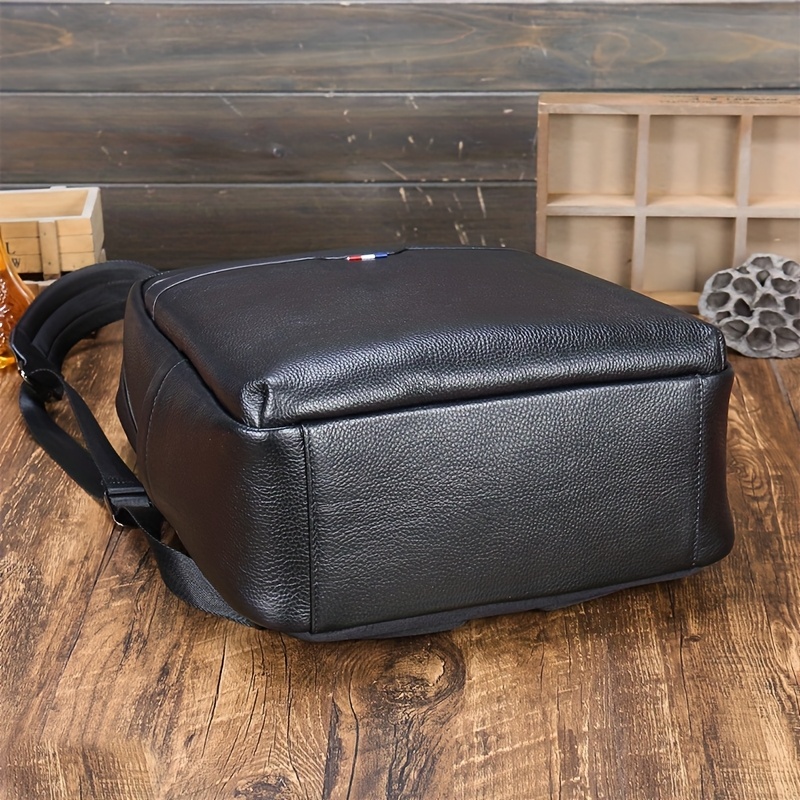 mens genuine leather backpack large capacity convertible  display picture 1