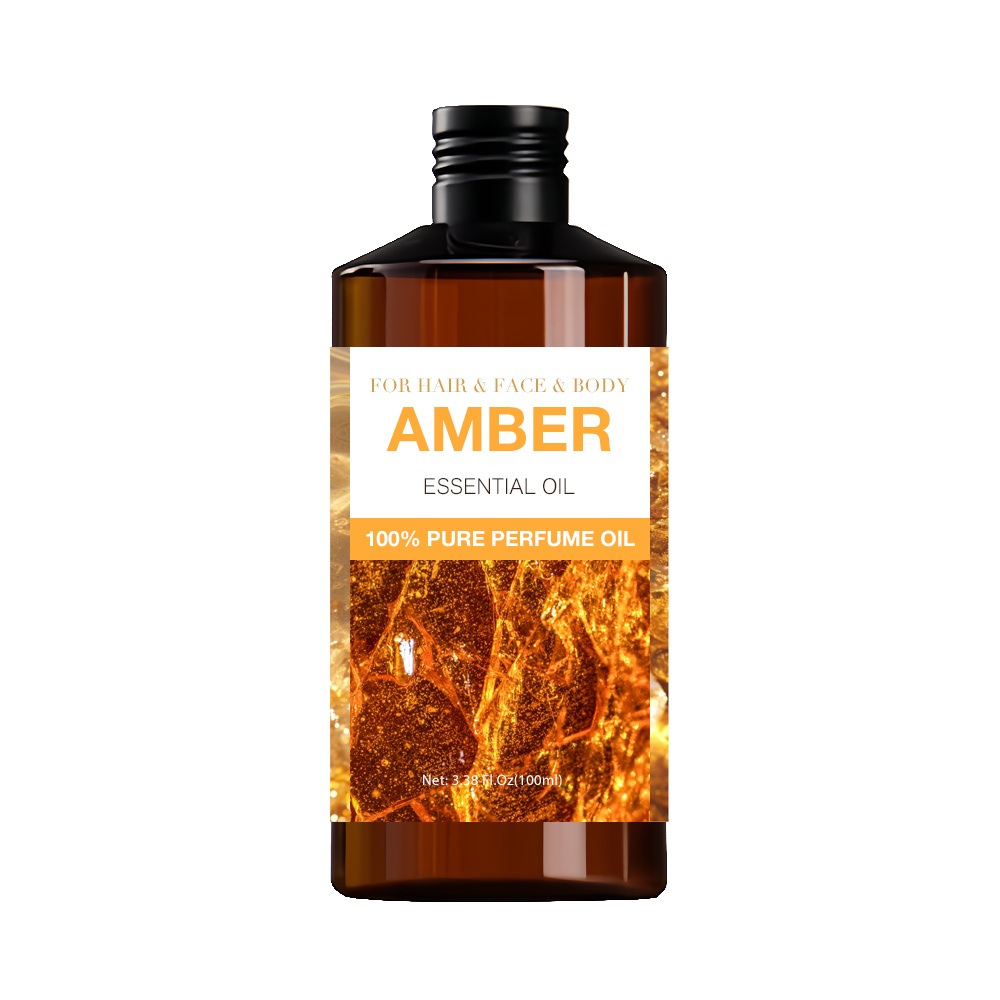 Image of Amber Essential Oil - 100ml/ 3.38 Fl.oz - Perfume Oil - Care Grade For Nail, Hair & Skin Care, Massage, Moisturizing Massage Essential Oil For , Meditation, Fragrance Oil