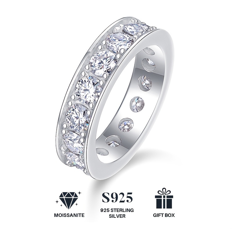 Moissanite Sunflower Design Ring in 925 Silver
