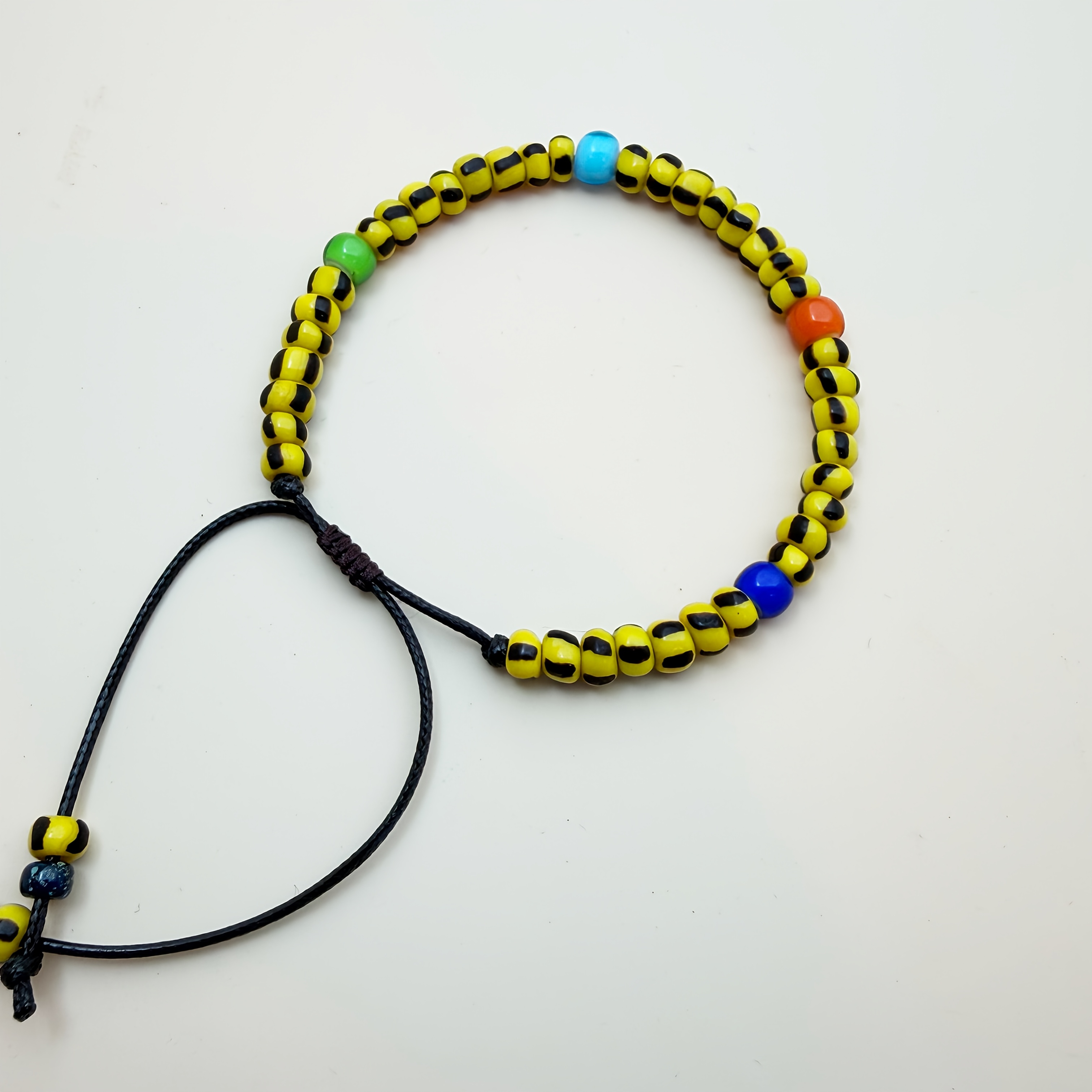 Vintage Trade Beads Adjustable Bracelet