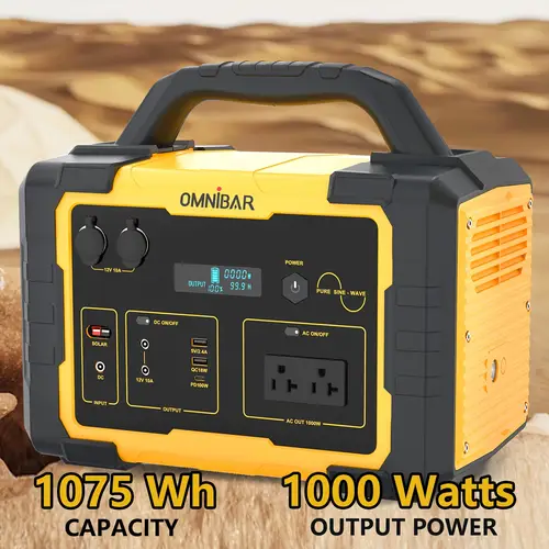 multifunctional charging station with 1000w fast charge 120v ac outlets ports led flashlight and lithium battery backup for home outdoor travel camping blackout emergencies peak 2000w 28 79lbs