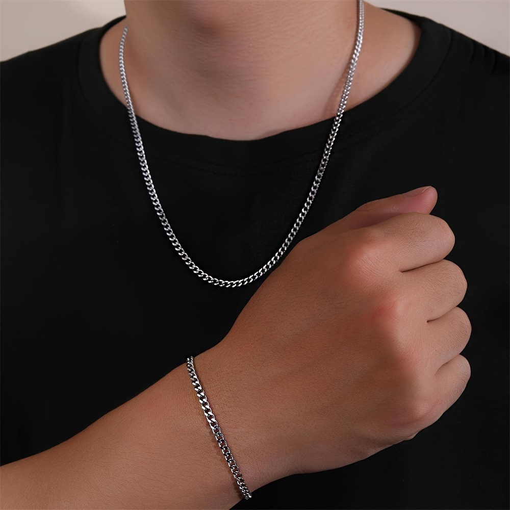 Necklace cheapest and bracelet set for men