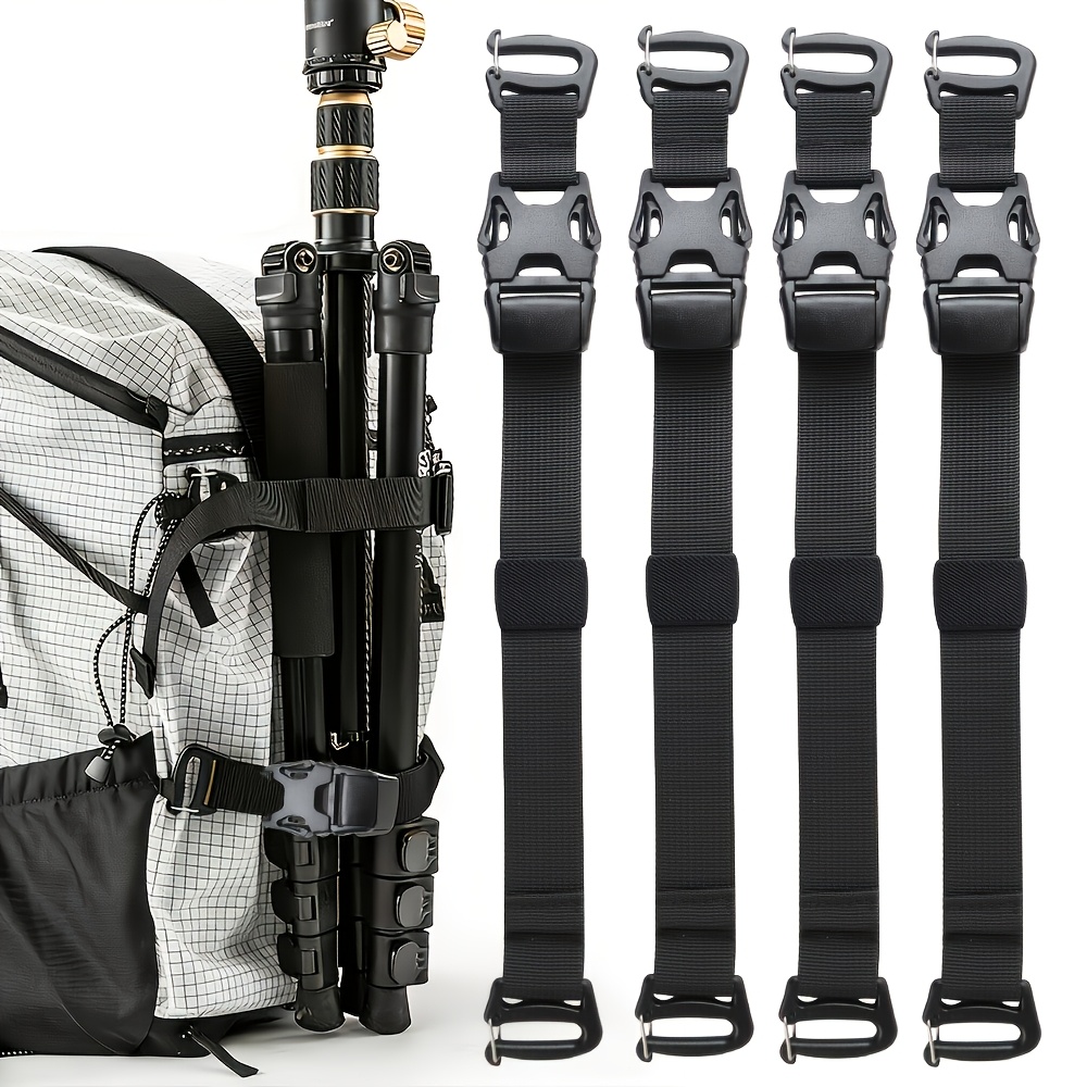 TEMU Set Of 4 Tactical Molle System Backpack Straps And Buckles - Adjustable Additions For Packs