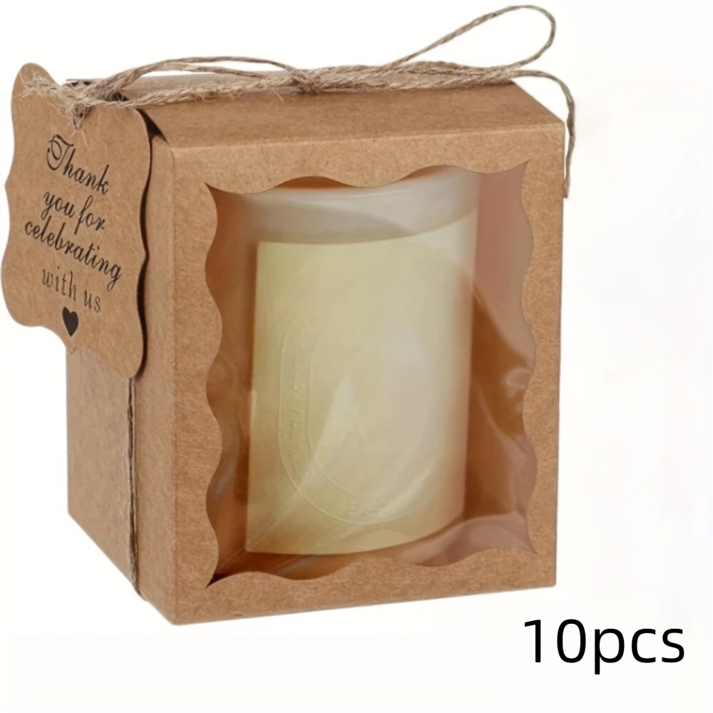 TEMU Gift For Her/him 10/50 Paper Scented Candle Packaging Boxes, Small Ornament Cup Gift Boxes For Weddings, Holidays, Valentine's Day, Mother's Day