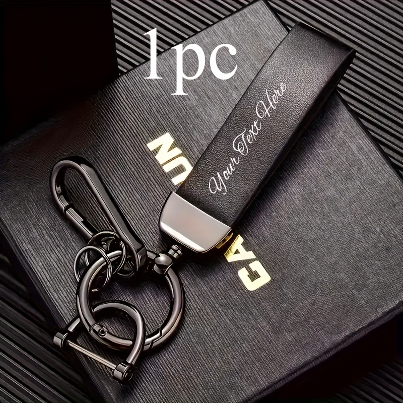 TEMU 1pc Metal Casual Creative Simple Keychain, Free Personalized Text Customization,car Keychain,as A Birthday Or Graduation Gift, Ideal For Men And