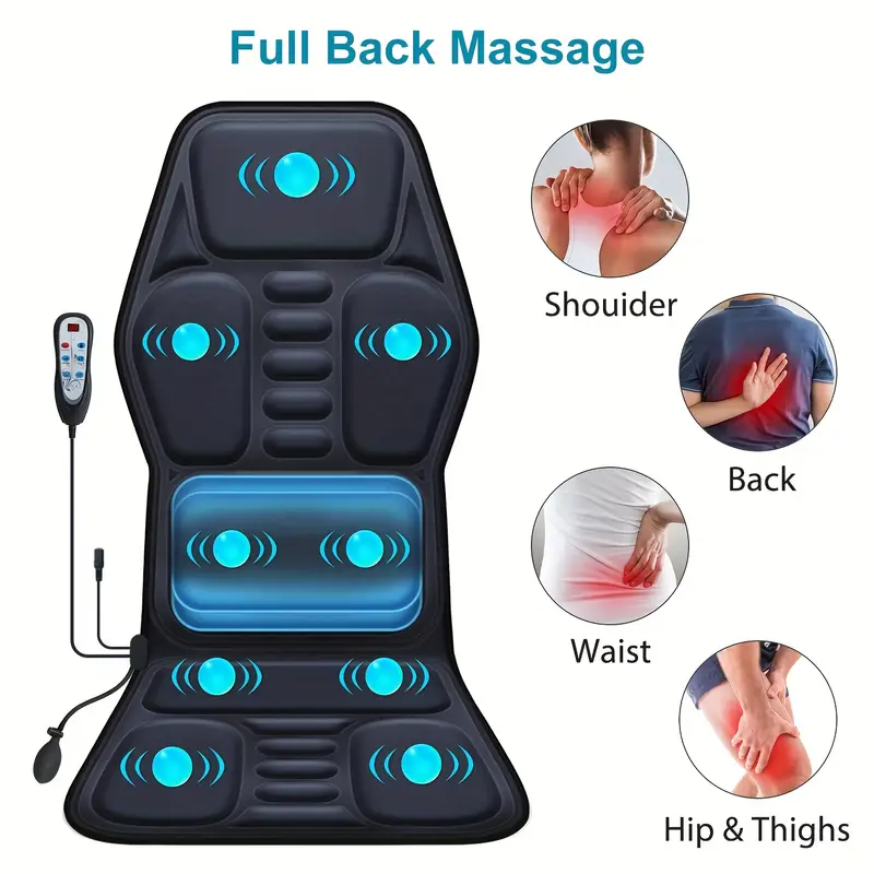 massage seat cushion with heating with adjustable lumbar support 9 massage back massage chair cushion for men and women home office use mothers day gift details 1