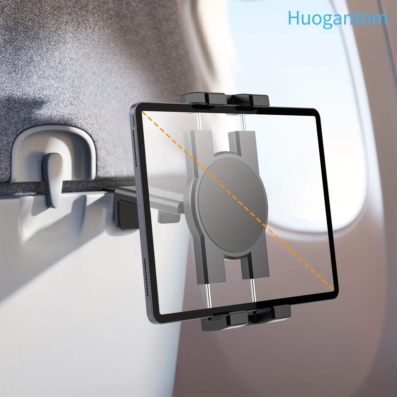 

Huogantom Universal Airplane Tablet Holder, Travel Essential Tablet Mount With Multi- For Flying, Desk, Study, Compatible With Ipad/ Tabs/