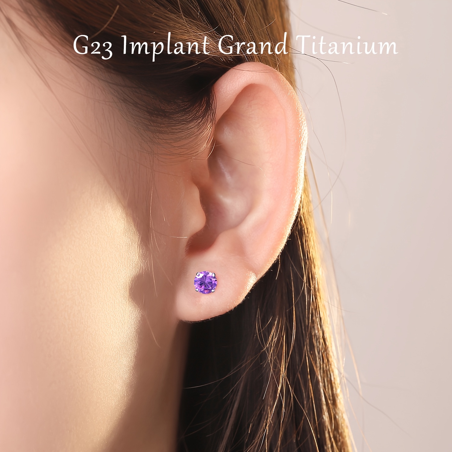 Unisex Simple Titanium Anti-Allergy Stud Earrings for Daily Wear