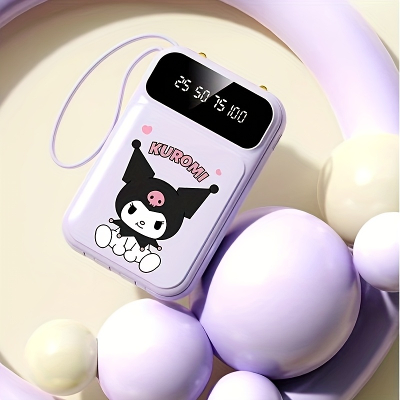 TEMU Hello Kitty Power Bank 20000mah, Built-in , Mini Cute Fast Charging, Small Size Large Capacity, Kuromi Power Bank Rechargeable Portable Mobile