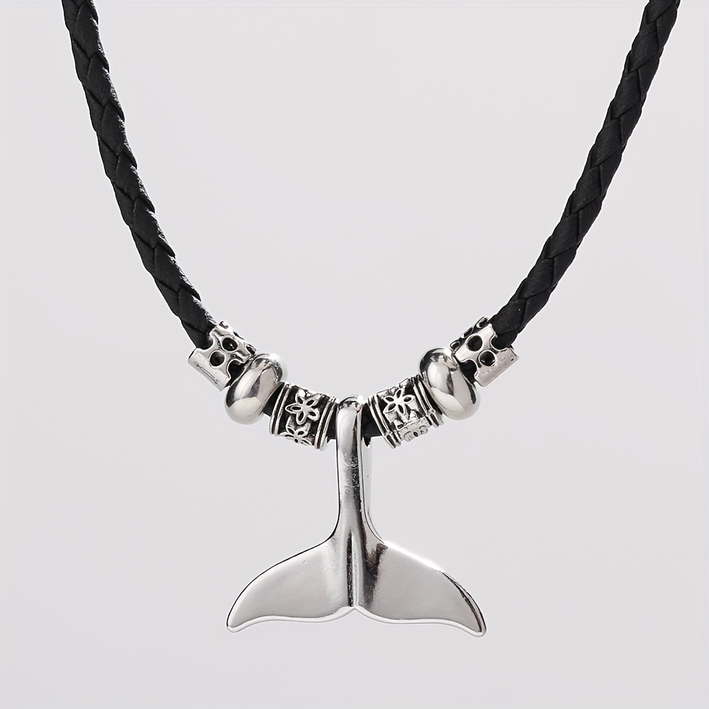 TEMU Collier avec pendentif queue de ajustable en alliage de , parfait pour de Noël