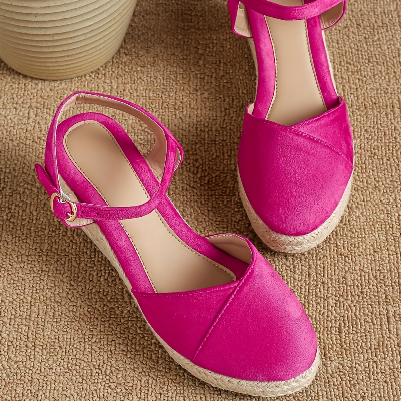 TEMU Ms106 Spring And Summer New Beach Hemp Rope Thick-soled Wedge Heel, Bohemian Ethnic Style, Gift, Fashionable And Versatile Sandals, Comfortable