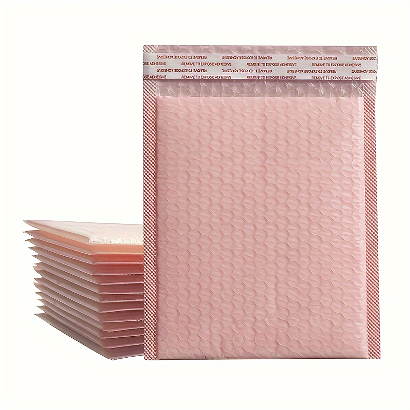 

50pcs 6*10 Inch Pink Bubble Bag With Anti-drop, Shockproof, And Waterproof Properties, Suitable For Jewelry Packaging, Express Delivery Packaging, Digital Product Protection, And Gift Packaging