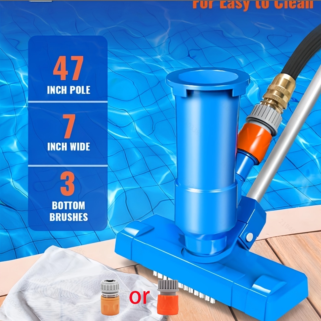 Image of Jet Vacuum 5 Sections Of 50" For Frame Aboveground/inflatable Pool Spa, No Needed, Use Garden Hose Water Pressure To Vacuum (pole Used With This Vacuum)