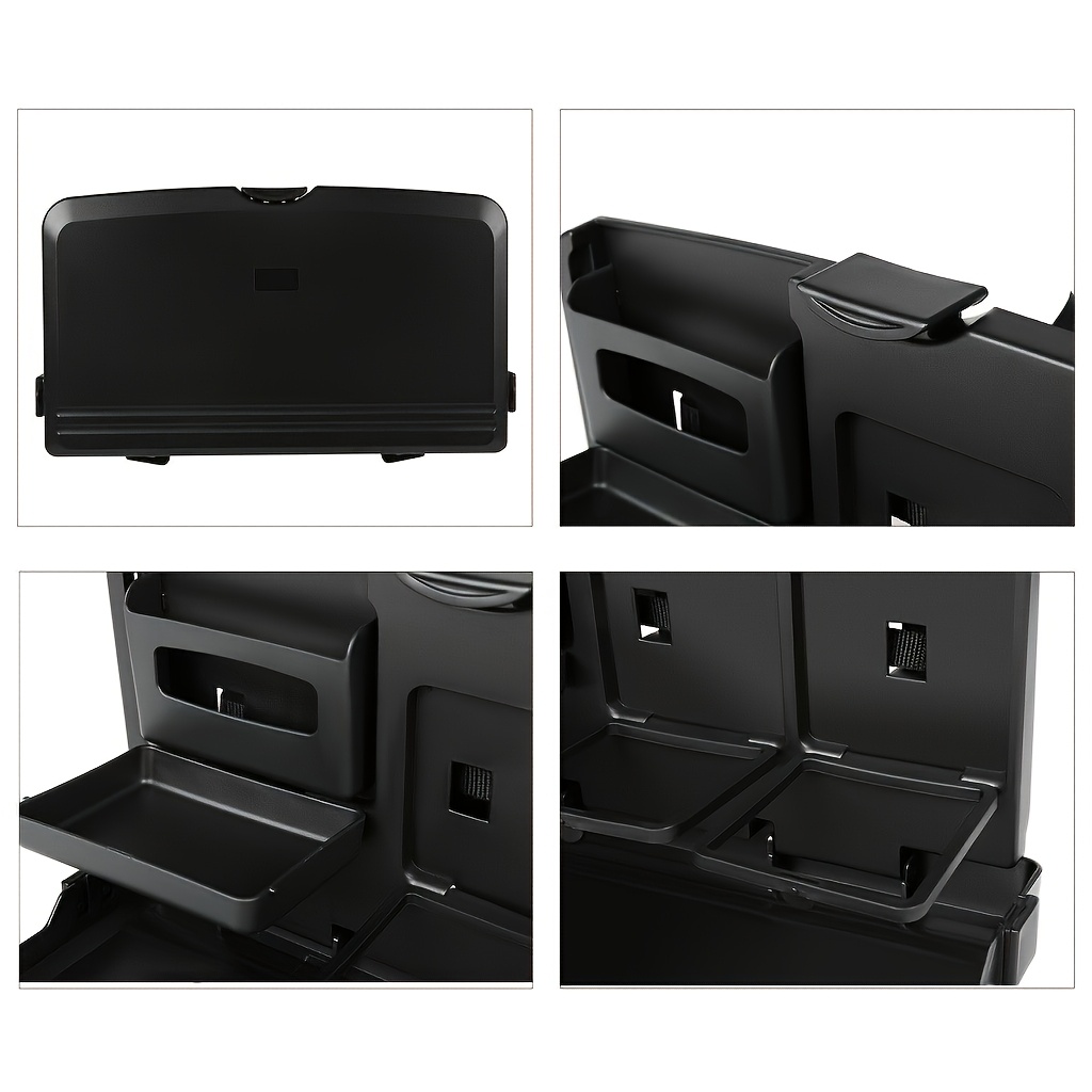 car computer desk folding dining table car back seat lunch table and back seat car eating artifact car desk dining plate high end plastic back seat organizer with foldable dining plate double cup holder phone slot and large storage space vehicle seat back accessories ideal gift details 6