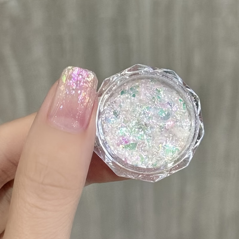 

1pc Nail Glitter Sequins, Shimmer Powder For Manicure Decoration